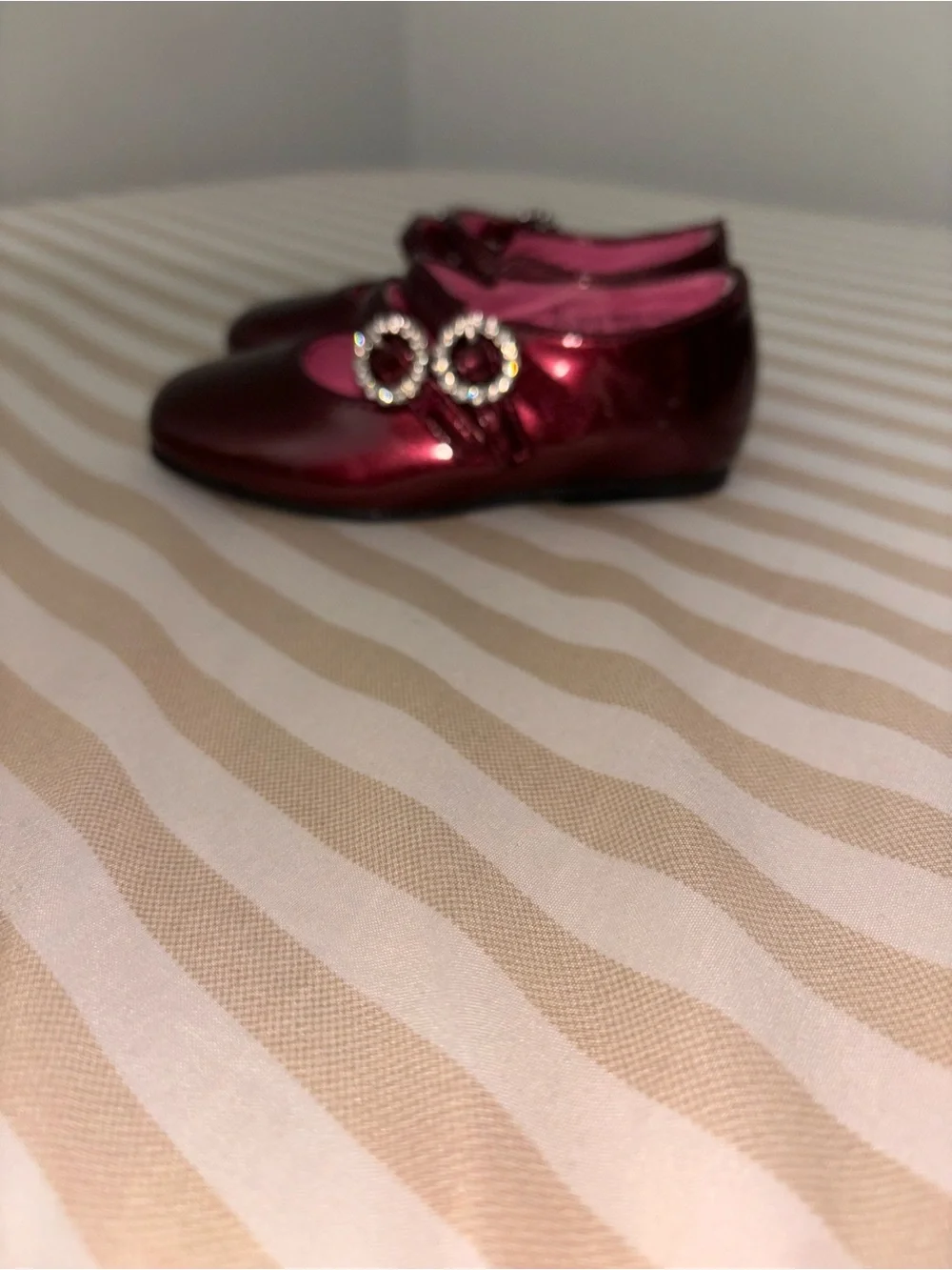 cupcakes & cashmere Metallic Berry Mary Jane Shoes with Pink Lining